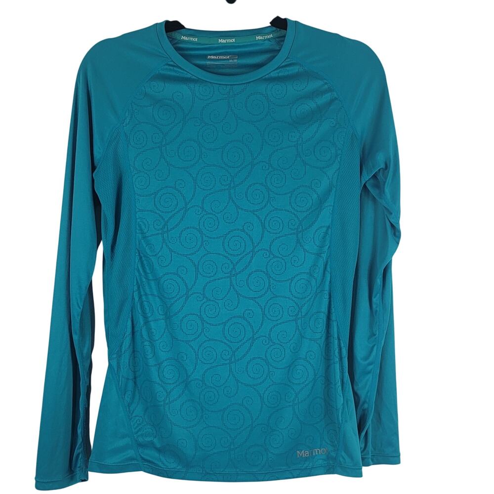 Marmot Turquoise Long Sleeve Hiking Walking Active Wear Top M